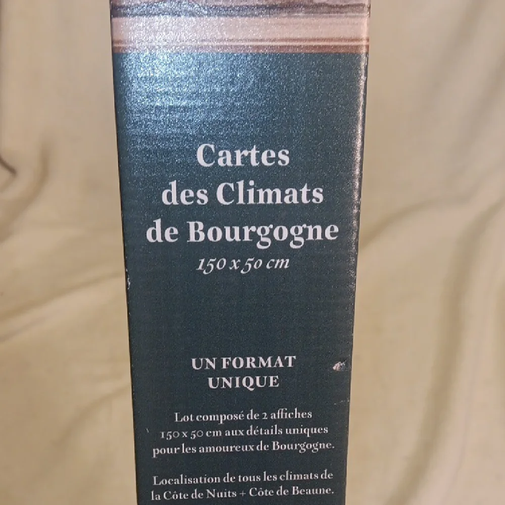 NIB. Maps Of Climats De Bourgogne - France Wine Region Wall Art - Without Frame